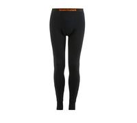 Bruno Banani Herren Lange Unterhose - Longpant Warm Up, Cotton Stretch, Logobund, einfarbig, schwarz, S Schwarz