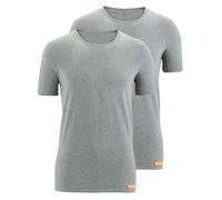 bruno banani - WARM UP - Unterhemd/Shirt Kurzarm - 2er Pack (L Grau Melange)