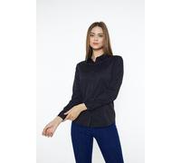 Bruno Barella Slim Fit Hemdbluse aus Biobaumwolle Schwarz S