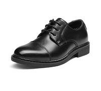 Bruno Marc Anzugschuhe Jungen Schnürhalbschuhe Derby Hochzeit Party Schuhe Kommunion Elegante Schuhe,Size 28.5,Schwarz,SBOX211K