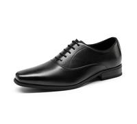Bruno Marc Herren Anzugschuhe Businessschuhe formelle Oxfords Wesley Schnürschuhe weiche und Schlichte Zehenpartie,Size 49.5,Schwarz,BMUMOX2505