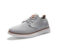 Bruno Marc Herren Anzugschuhe KnitFlex Craft Atmungsaktiv Gestrickter Stoff Schnürhalbschuhe Sommer Casual lässige Moderne Klassische Schuhe,Size 41.5,Grau 06,SBOX2406M