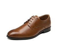 Bruno Marc Herren Anzugschuhe Schnürhalbschuhe Klassischer Business Derby Oxford Hochzeit Schuhe Schnürschuh,Size 43,Braun,SBOX229M-E