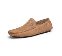 Bruno Marc Herren Klassische Mokassins Flache Slipper Slip on Penny Loafer Weich Comfort Schuhe Bootsschuhe,Size 46,Bräunen,3251314