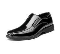 Bruno Marc Herren Mokassin Anzugschuhe Slipper Slip on Business Schuhe,Size 39.5,Schwarz/Pat,CAMBRIDGE-05