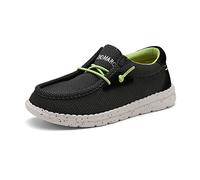 Bruno Marc Jungen Schnürschuhe Mokassins Kinder Flache Slipper Mädchen Slip on Loafer Weich Comfort Klassische Schnürschuhe,Size 38.5,Schwarz,SBLS2213K