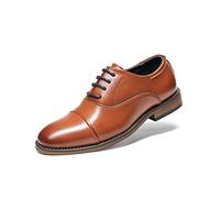 Bruno Marc SchnüRhalbschuhe Jungen Anzugschuhe Derby Oxford Hochzeit Schuhe Festliche Kinderschuhe für Hochzeitsfeier und Kommunion,Size 27,Braun,SBOX2328K-E