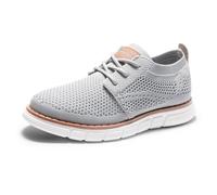 Bruno Marc Schnürhalbschuhe Jungen Anzugschuhe Atmungsaktiv Gestrickter Stoff Oxford Hochzeit Party Schuhe Familie versammlung Anzug Formale,Size 38.5,Grau,SBOX2503K