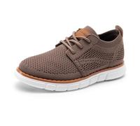 Bruno Marc Schnürhalbschuhe Jungen Anzugschuhe Atmungsaktiv Gestrickter Stoff Oxford Hochzeit Party Schuhe Familie versammlung Anzug Formale,Size 33.5,Braun,SBOX2503K