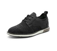 Bruno Marc Schnürhalbschuhe Jungen Anzugschuhe Atmungsaktiv Gestrickter Stoff Oxford Hochzeit Party Schuhe,Size 32,Schwarz,SBOX2403K