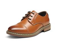 Bruno Marc Schnürhalbschuhe Jungen Anzugschuhe Derby Oxford Hochzeit Party Schuhe BRAUN SBOX211K Größe 28.5 (EUR)