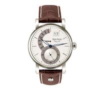 Bruno Söhnle 17-13073-283 Pesaro II Herren-Armbanduhr, Quarz, Edelstahlgehäuse, Saphirglas, Lederarmband, mit Faltschließe, 10 bar