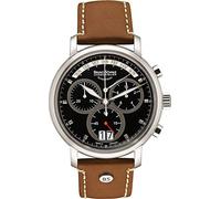 Bruno Söhnle 17-13143-841 Marcato Herren-Armbanduhr, Chronograph, Quarz, Edelstahlgehäuse, Saphirglas, Lederarmband, mit Faltschließe, 10 bar