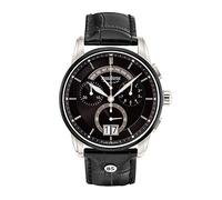 Bruno Söhnle 17-73117-741 Grandioso Herrenuhr, Chronograph, Quarz, Edelstahlgehäuse, Saphirglas, Lederarmband, mit Faltschließe, 10 bar