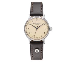 Bruno Söhnle -Bergamo Damenuhr Dunkelbraun Creme Saphirglas Quarz 32mm- 17-13235-131