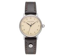 Bruno Söhnle Damenuhr Original NEU Bergamo Damenuhr Dunkelbraun Creme Saphirglas Quarz 32mm- 17-13235-131