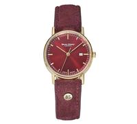 Bruno Söhnle Damenuhr Original NEU Rondo Damenuhr Rot Gold Quarz Saphirglas 30mm- 17-33106-541