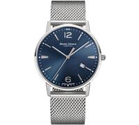 Bruno Söhnle -Stuttgart III Big Herrenuhr Silber Blau Quarz Saphirglas 42mm- 17-13175-342