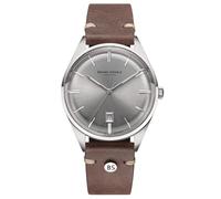 Bruno Söhnle Herrenuhr Merano 17-13232-241 Silber Quarz Saphirglas 40 mm Lederband mokkabraun