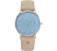 Bruno Söhnle -Rondo Herrenuhr Beige Blau Quarz Saphirglas 38mm- 17-13105-323