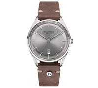 Bruno Söhnle Herrenuhr Merano 17-13232-241 Silber Quarz Saphirglas 40 mm Lederband mokkabraun