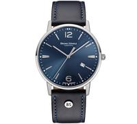 Bruno Söhnle -Stuttgart III Big Herrenuhr Blau Silber Quarz Saphirglas 42mm- 17-13175-343