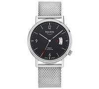 Bruno Söhnle -Rondo Automatik Herrenuhr Silber Schwarz 41mm- 17-12098-760