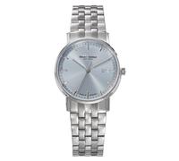 Bruno Söhnle -Rondo Damenuhr Silber Hellblau Quarz Saphirglas 30mm- 17-13106-344