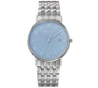 Bruno Söhnle -Rondo Herrenuhr Silber Blau Quarz Saphirglas 38mm- 17-13105-324