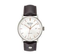 Bruno Sohnle Stuttgart große Automatik 44mm schwarze Lederuhr 17-12173-245