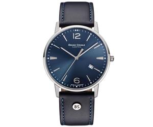 Bruno Söhnle -Stuttgart III Big Herrenuhr Blau Silber Quarz Saphirglas 42mm- 17-13175-343