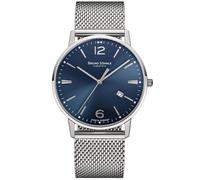 Bruno Söhnle -Stuttgart III Big Herrenuhr Silber Blau Quarz Saphirglas 42mm- 17-13175-342