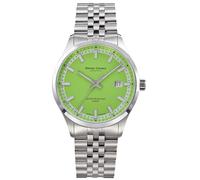 Bruno Söhnle -Turin Automatik Herrenuhr Silber Limettengrün Datum Saphirglas 40mm- 17-12230-440