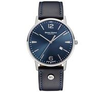 Bruno Söhnle -Stuttgart III Big Herrenuhr Blau Silber Quarz Saphirglas 42mm- 17-13175-343