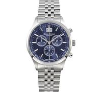 Bruno Söhnle -Turin Chronograph Herrenuhr Silber Blau Datum Quarz Saphirglas 40mm- 17-13229-342