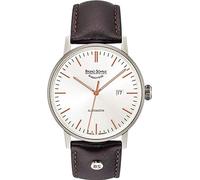 Bruno Sohnle Stuttgart große Automatik 44mm schwarze Lederuhr 17-12173-245