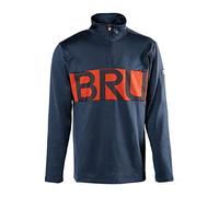 Brunotti Herren Fleecepullover Pulli Frank Mens Fleece dunkelblau Schriftzug Größe L
