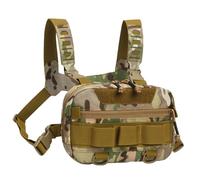 Brust -Rig -Pack - atmungsaktive Weste Rucksack | 20L Leichtes Sportkastentasche Anti-Diebstahl Travel Chestt Rig Taktische Vorderpackung zum Wandern, Radfahren, Camping und Abenteuerausrüstung im