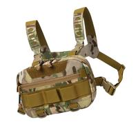 Brustbeutel für Männer, tragbarer Tisch aus Oxford-Stoff, Brusttasche 20 l, multifunktionaler Rucksack mit atmungsaktiver Rückenjacke, großes Paket mit Flammen zum Öffnen der Jagd, Khaki, riferimento