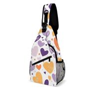 Brusttasche "Have A Lot of Heart" für Herren, Crossbody-Tasche, Bauchtaschen für Damen, Sling-Rucksack für Reisen, weiß, 20,3 x 10,2 x 38,1 cm, weiß, 8x4x15 Inches