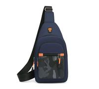 Brusttasche Herren Brusttasche Herren One Shoulder Umhängetasche Große Kapazität Outdoor Sport Freizeit Kleine Umhängetasche Rucksack(Blue)