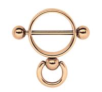 Brustwarzenpiercing ADELIA´S "Piercing Brustpiercing", Damen, Gr. onesize, rosa (rosegold), Chirurgiestahl, Piercings, Aus 316l Chirurgenstahl, rosegold beschichtet (13826643-0) rosegold