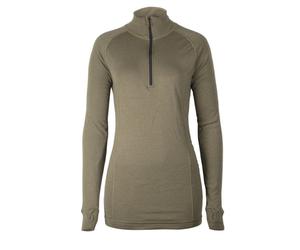 Brynje Lady Arctic Double Zip-Polo mit 3/4 Kragen Olive Olive XXL