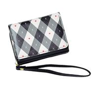 Bsbkoj Kids Purse, Lovely Plaid Bifold Wallet Large Capacity Multi Card Slots Cute Short Wallet, Durable Stylish Card Holder Purse for Children Teen Girls Women Travel Shopping Birthday Holiday Use