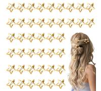 Bsbkoj Stern-Haarclips - 50 Stück rutschfeste modische Metall-Barrettes | 3 Zentimeter Kleine Haarklemmen,für Alltag, Party, Festival, Konzert, Abschlussball, Date, Reise, Damen, Mädchen