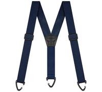 BSBUY Herren Hosenträger Extra Stark Breit 3,8 Cm mit Sehr Starken 3 Metall Druckknopf-Schlaufen Heavy Duty Braces Einstellbar Elastisch Einheitsgröße Hosenträger Damen für Latzhose Y Form Marineblau