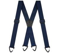 BSBUY Herren Hosenträger Extra Stark Breit 3,8 Cm mit Sehr Starken 4 Metall Druckknopf-Schlaufen Heavy Duty Braces Einstellbar Elastisch Einheitsgröße Hosenträger Damen für Latzhose X Form Marineblau