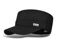 BSBUY Military Style Hut Unisex Freizeit Army Cap Herren Damen 100% Baumwolle Einstellbare Kappe Sommer mit Schirm Plain Flat Cadet Baseball Cap Armee Hut Retro Painter Sailor Hüte für Outdoor Camping