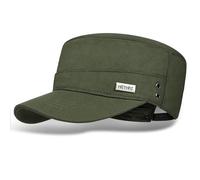 BSBUY Military Style Hut Unisex Freizeit Army Cap Herren Damen 100% Baumwolle Einstellbare Kappe Sommer mit Schirm Plain Flat Cadet Baseball Cap Armee Hut Retro Painter Sailor Hüte für Outdoor Camping