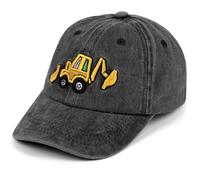 BSBUY Unisex Kinder Basecap Trucker Cap Baseball Cap Hut Einstellbare Kappe Sommer Mütze Traktor Caps Jungen Bagger Sonnenhüte Baseballkappe Hüte Kinder Schirmmütze für Outdoor Running Reisen(Schwarz)